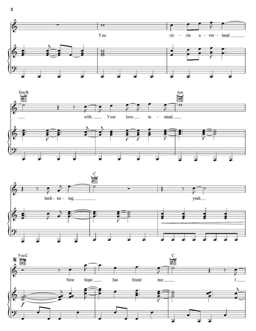 Starting Over Piano, Vocal, Guitar scores gallery preview page 2