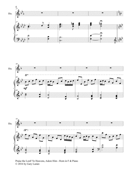 3 Hymns of Praise & Encouragement (Duets for Horn in F and Piano) image number null