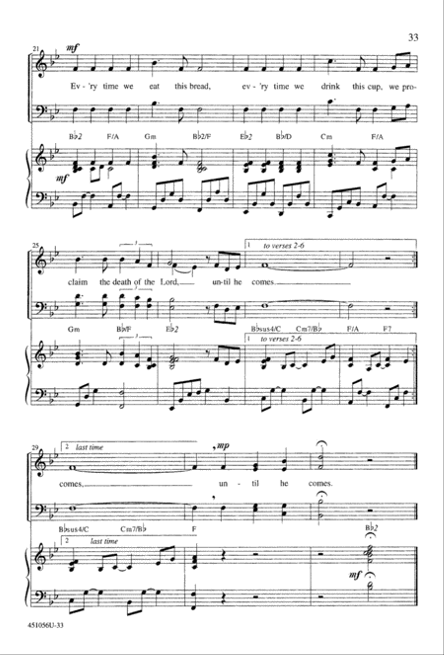 At the Lord's Table 4-Part scores gallery preview page 35