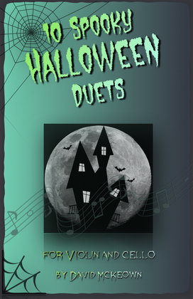 Book cover for 10 Spooky Halloween Duets for Violin and Cello