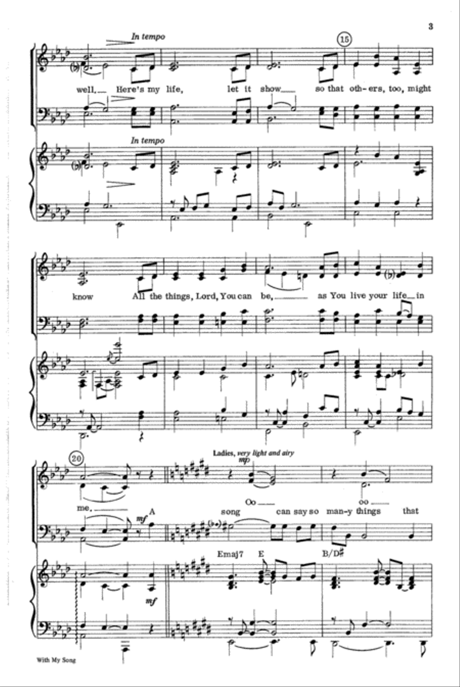 With My Song 4-Part scores gallery preview page 3