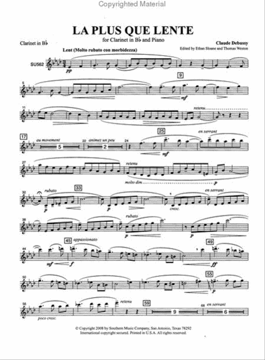 Three Debussy Pieces Three Debussy Pieces B-Flat Clarinet scores gallery preview page 3