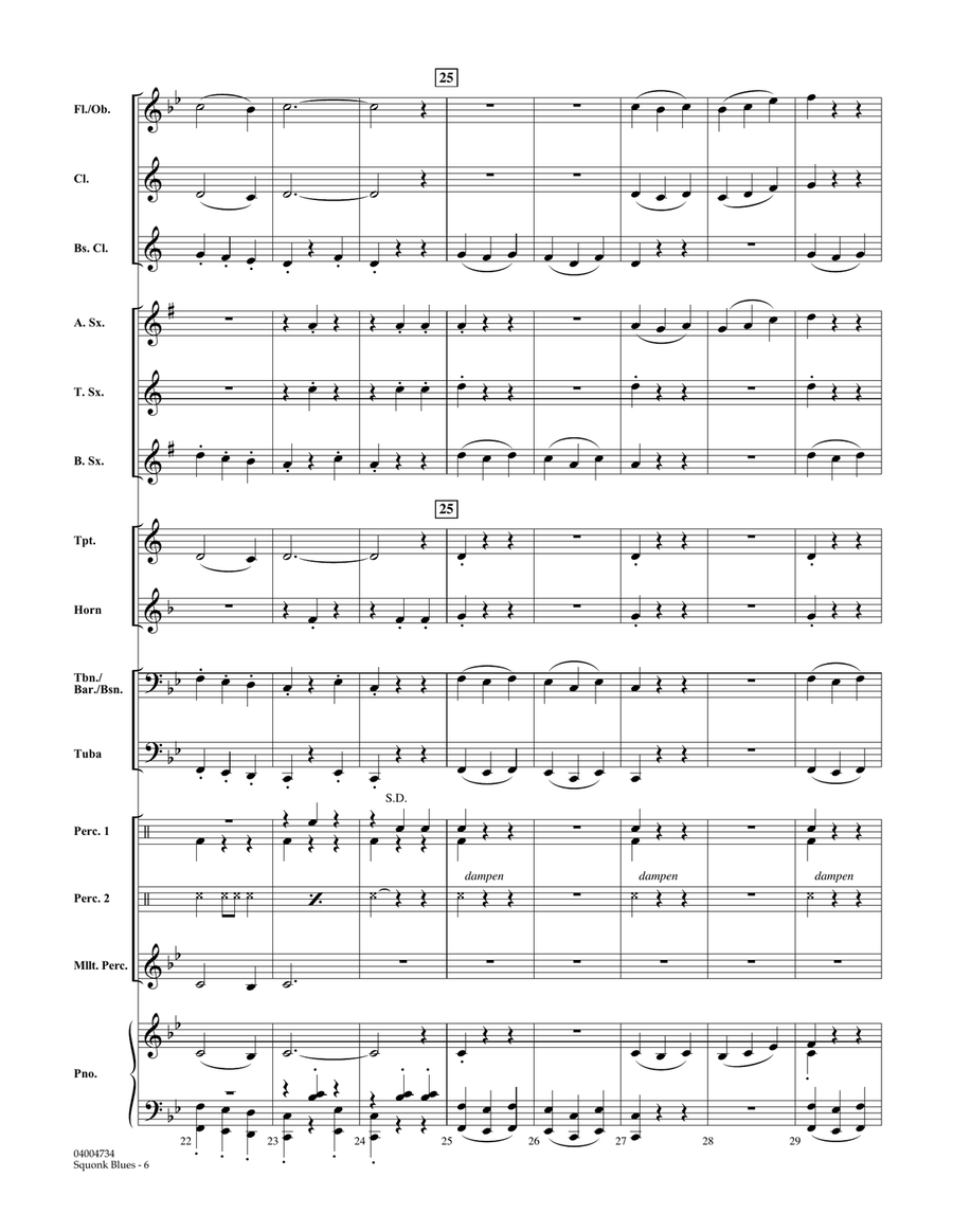 Squonk Blues - Conductor Score (Full Score) Concert Band scores gallery preview page 6