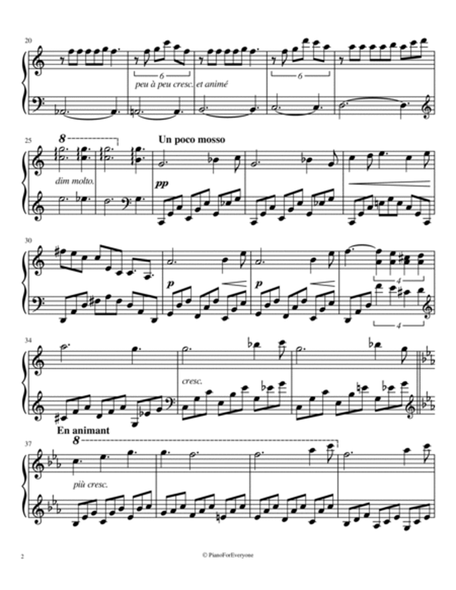 Clair de Lune - Debussy (Intermediate Piano) image number null