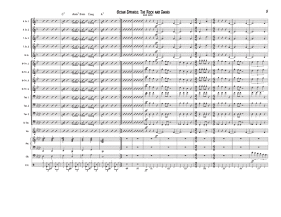 Ocean Springs- The Rock and the Swing Jazz Ensemble scores gallery preview page 5