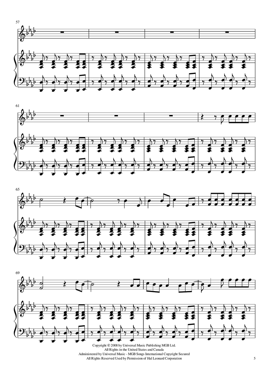 Viva La Vida Viva La Vida Violin Solo scores gallery preview page 5