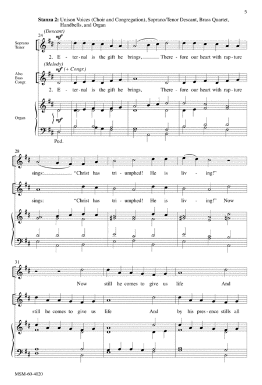 Now All the Vault of Heaven Resounds 4-Part scores gallery preview page 4