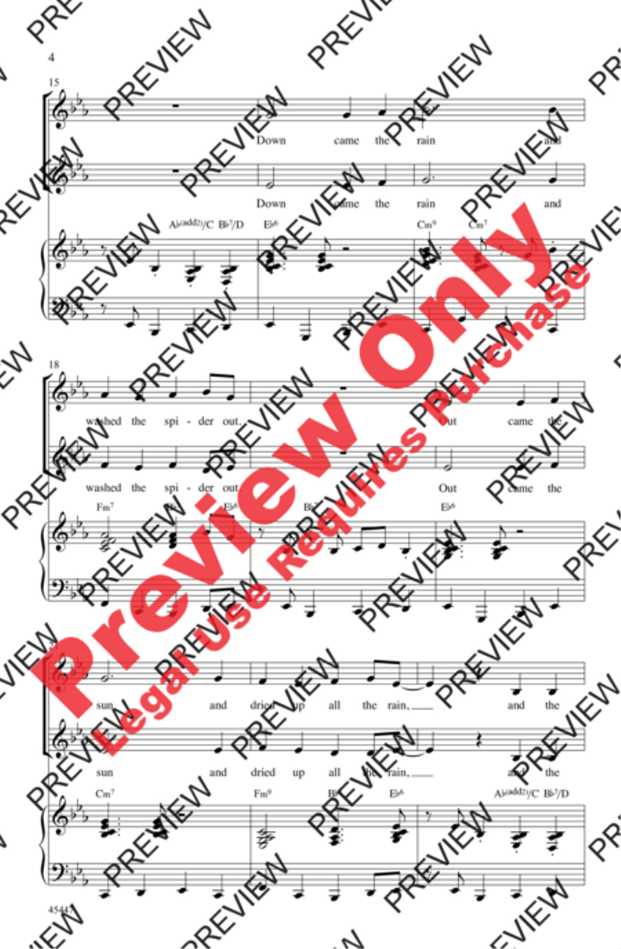 The Itsy Bitsy Spider The Itsy Bitsy Spider 2-Part scores gallery preview page 4