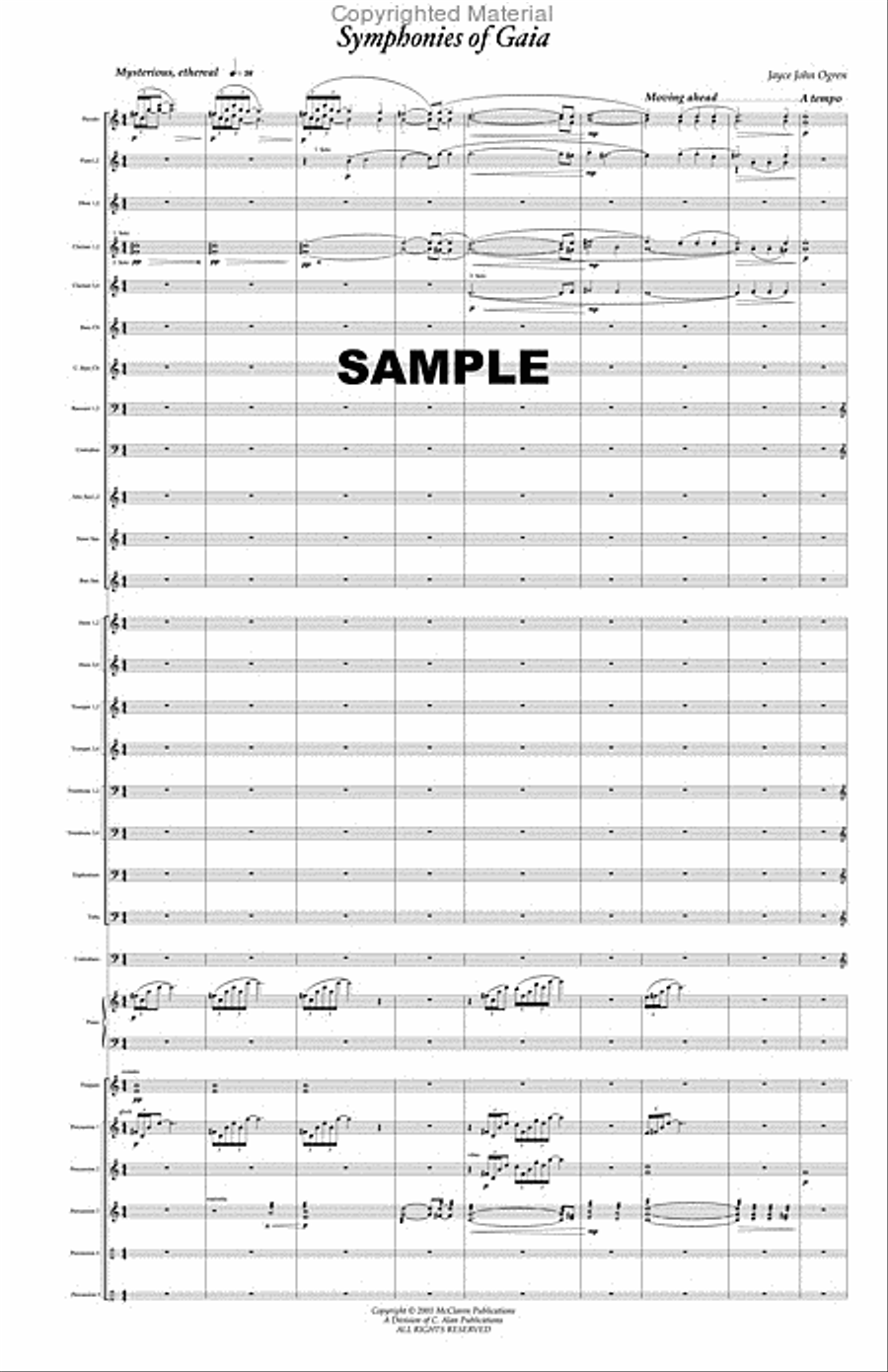 Symphonies of Gaia Concert Band scores gallery preview page 2