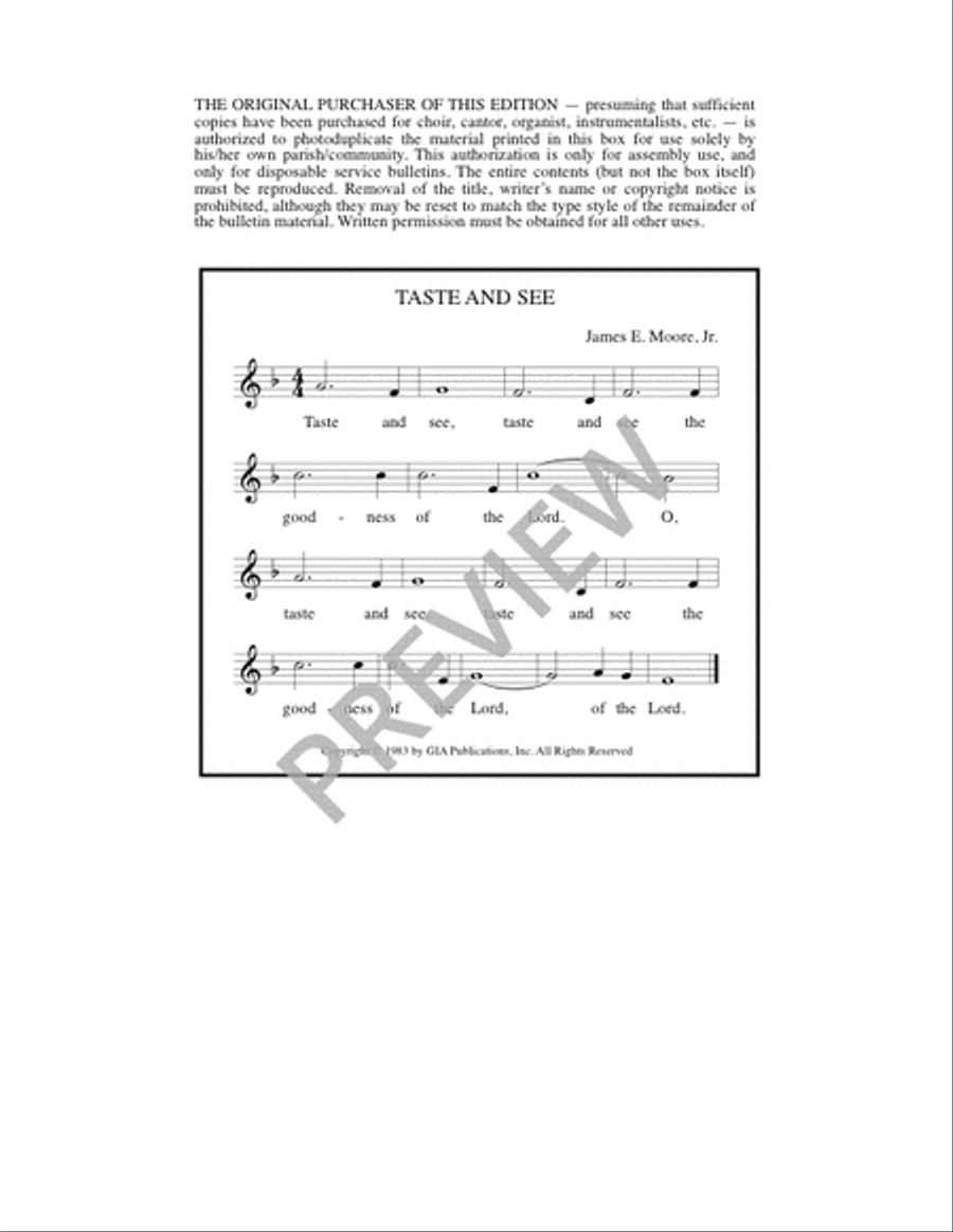 Taste and See 4-Part scores gallery preview page 6