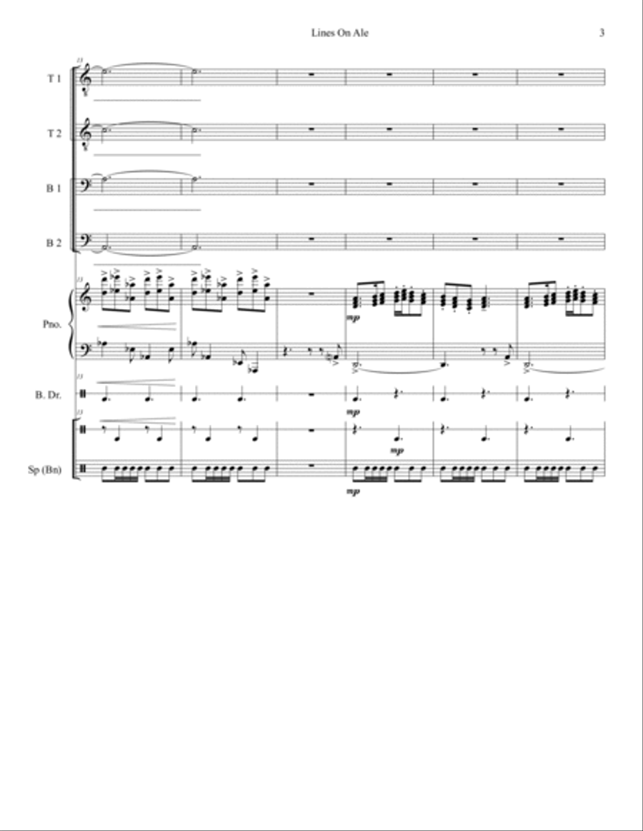 Lines on Ale TTBB scores gallery preview page 3
