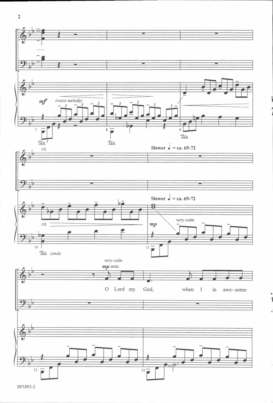 How Great Thou Art - SATB - Forrest 4-Part scores gallery preview page 3