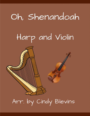 Book cover for Oh, Shenandoah, for Harp and Violin