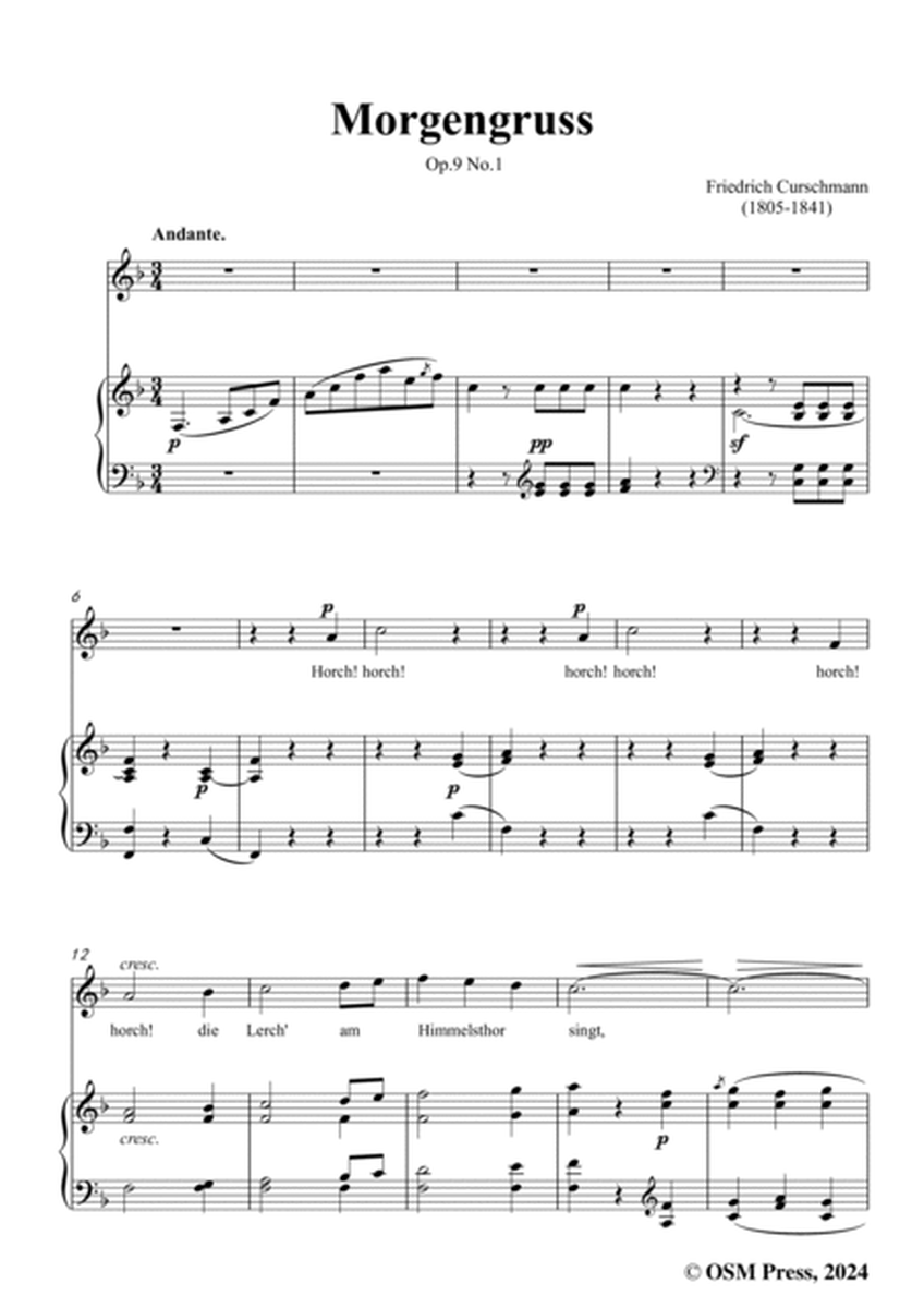 Curschmann-Morgengruss(Horch!horch!die Lerch'),Op.9 No.1,in F Major
