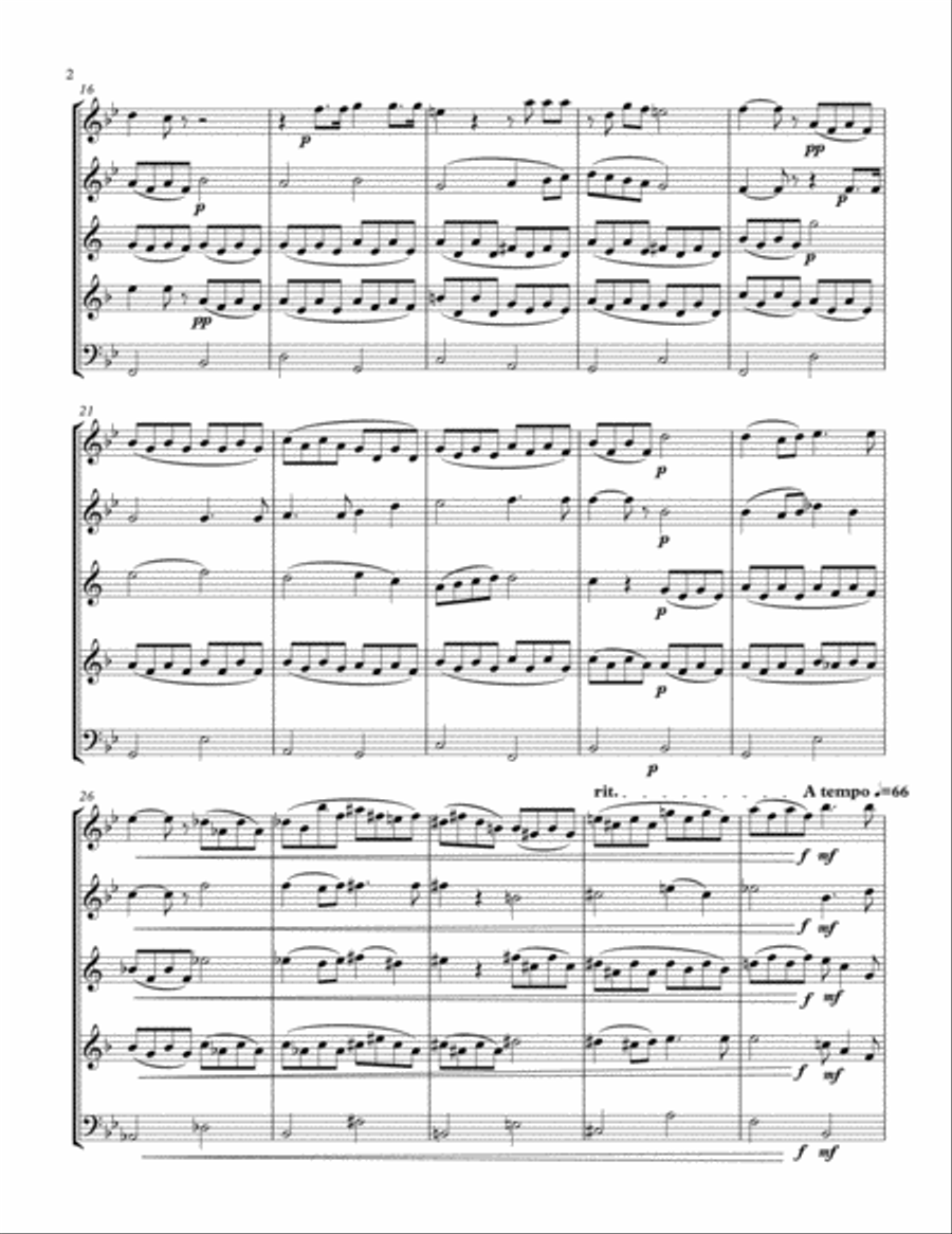 Au Fond du Temple Saint from the The Pearl Fishers (Wind Quintet) Woodwind Quintet scores gallery preview page 2