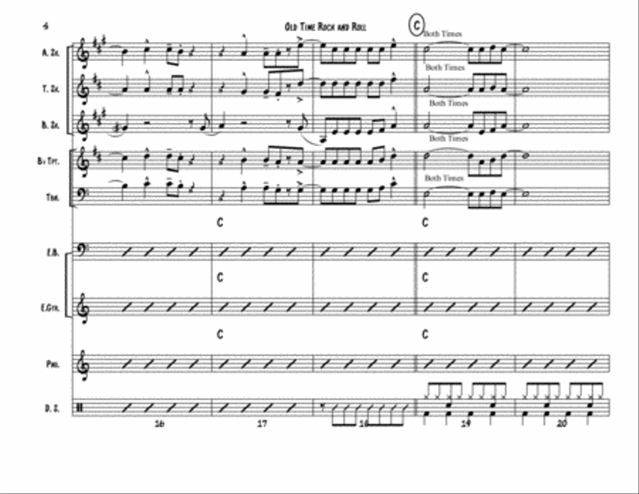 Old Time Rock & Roll Voice scores gallery preview page 4