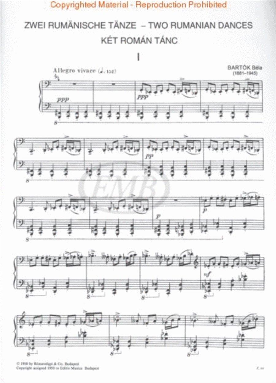 2 Rumanian Dances, Op. 8a Piano Solo scores gallery preview page 3