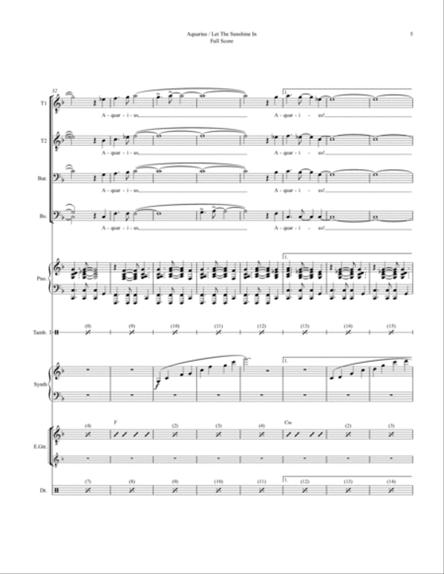 Aquarius Small Ensemble scores gallery preview page 5