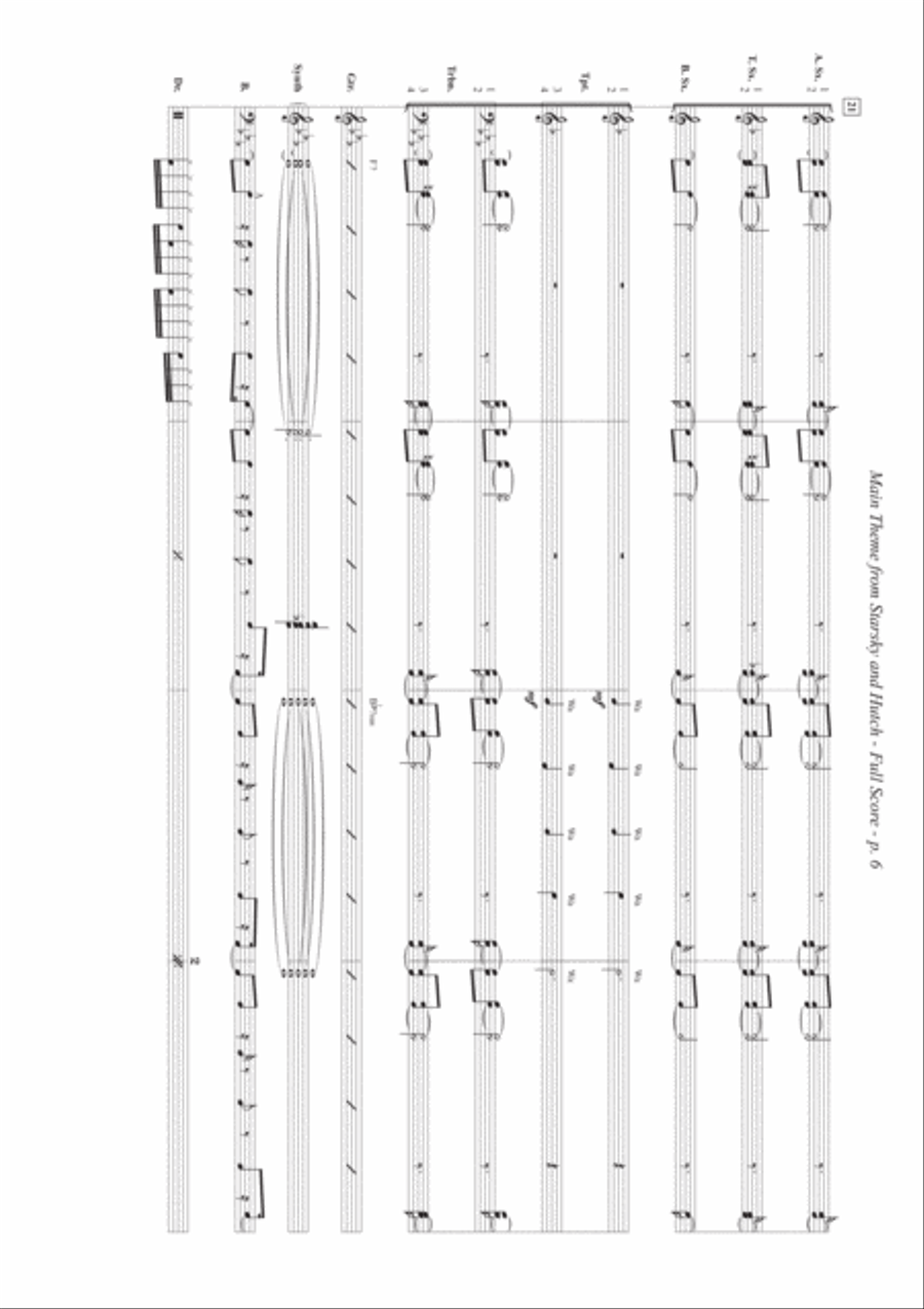 Starsky & Hutch Theme Jazz Ensemble scores gallery preview page 6