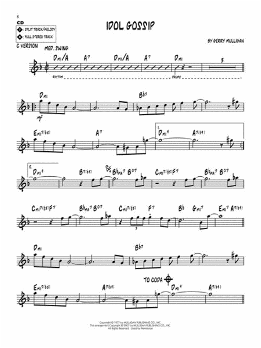 Gerry Mulligan C Instrument scores gallery preview page 4