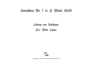 Book cover for Symphony No. 7, 2nd Movement - Beethoven (Brass sextet w. timpani)