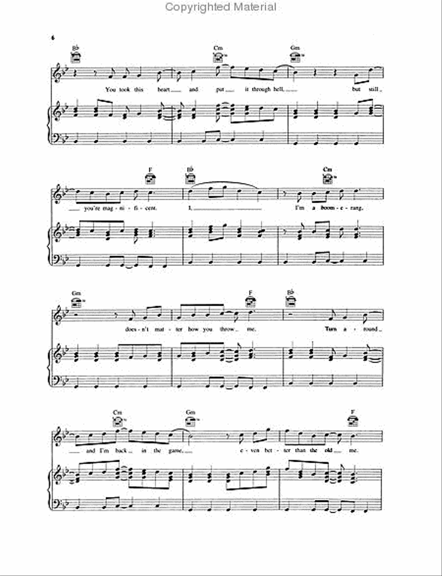 Not Over You Piano, Vocal, Guitar scores gallery preview page 3