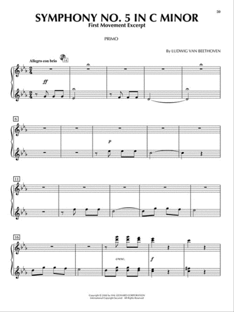 Classical for Two 1 Piano, 4-Hands scores gallery preview page 6