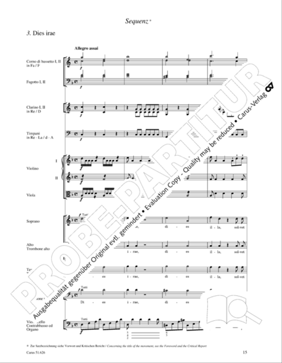 Missa longa in C major (Missa longa in C) 4-Part scores gallery preview page 27