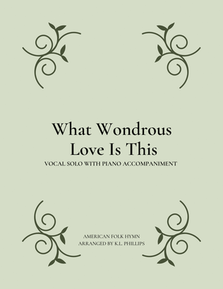 Book cover for What Wondrous Love Is This - Vocal Solo (Low Voice) with Piano Accompaniment
