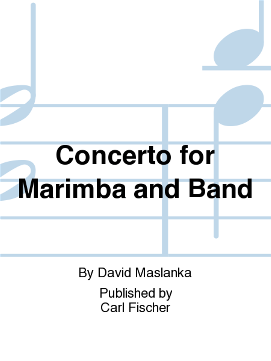 Concerto For Marimba And Band Concert Band scores gallery preview page 1