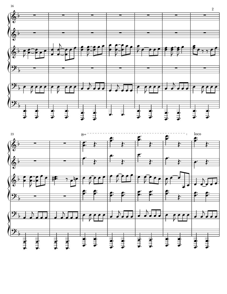 Pirates Of The Caribbean Piano Duet scores gallery preview page 2