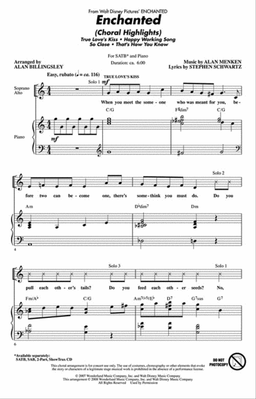 Enchanted 4-Part scores gallery preview page 2