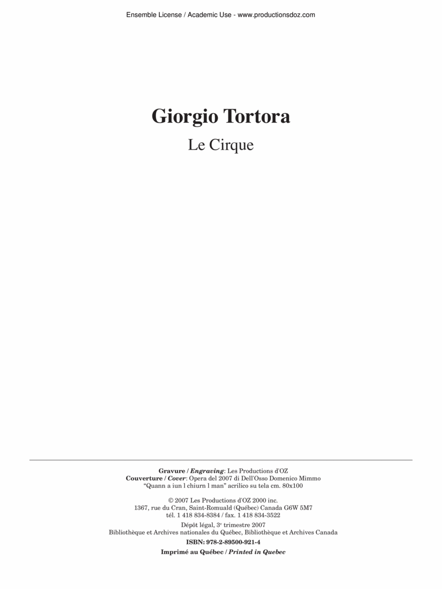 Le Cirque Classical Guitar scores gallery preview page 1