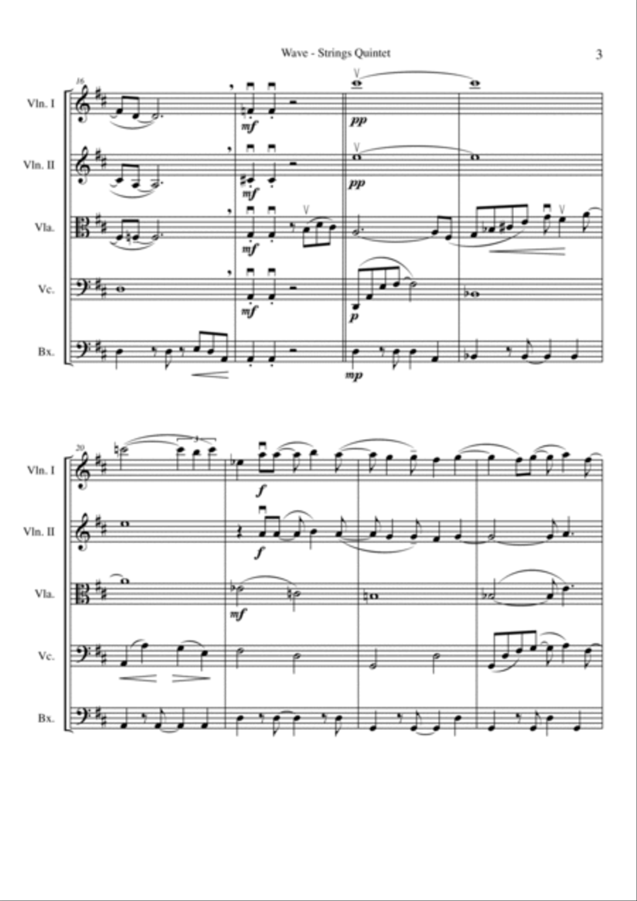 Wave Wave String Quintet scores gallery preview page 3