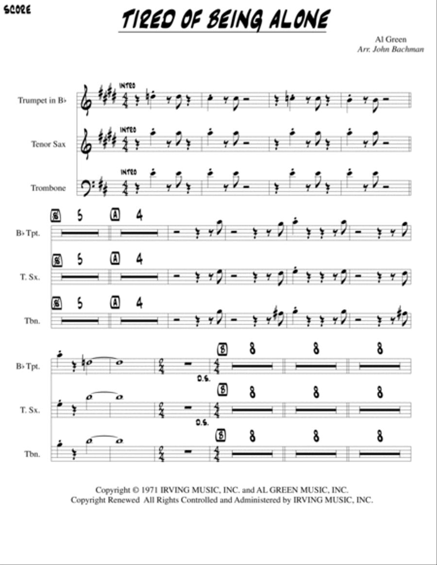 Tired Of Being Alone Small Ensemble scores gallery preview page 2
