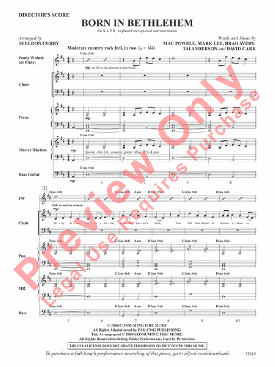 Born in Bethlehem Choir scores gallery preview page 2