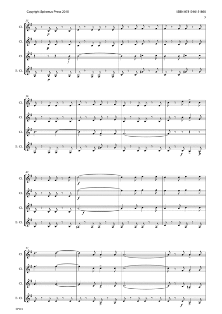 Funiculi Funicula Woodwind Quartet scores gallery preview page 3