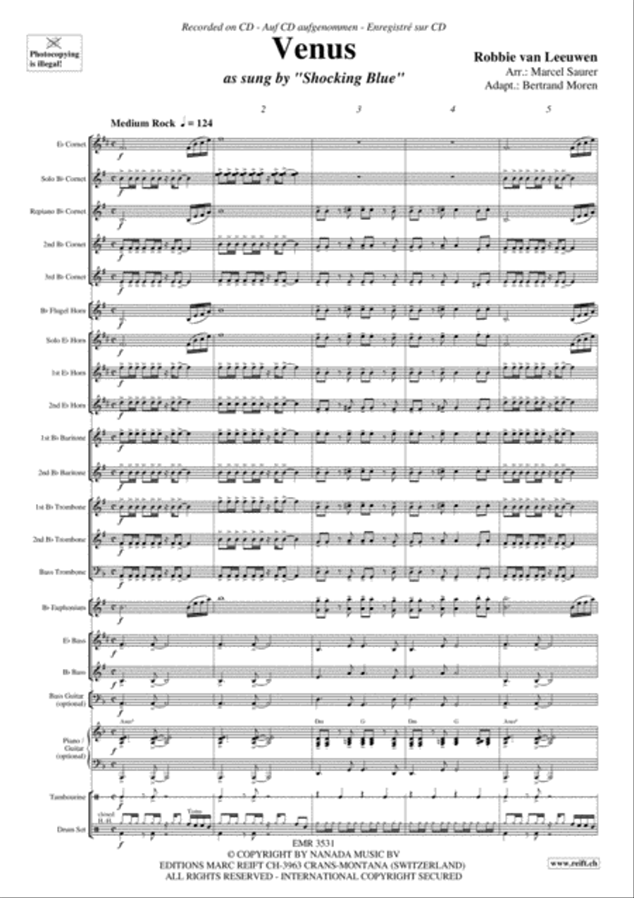 Venus Venus Brass Band scores gallery preview page 4