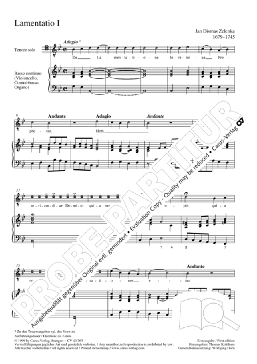 Drei Lamentationen zum Karsamstag Score scores gallery preview page 10