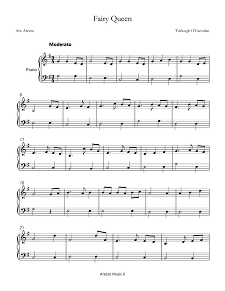 Fairy Queen - Easy Piano Sheet Music image number null