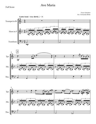 Ave Maria (Franz Schubert) for Brass Trio