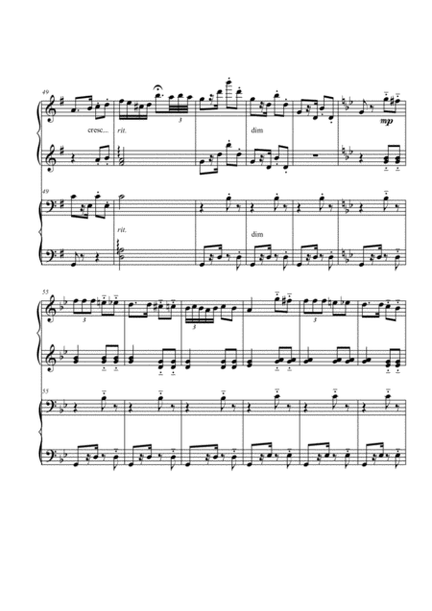 Habanera from Bizet's Carmen. Piano 4 hands