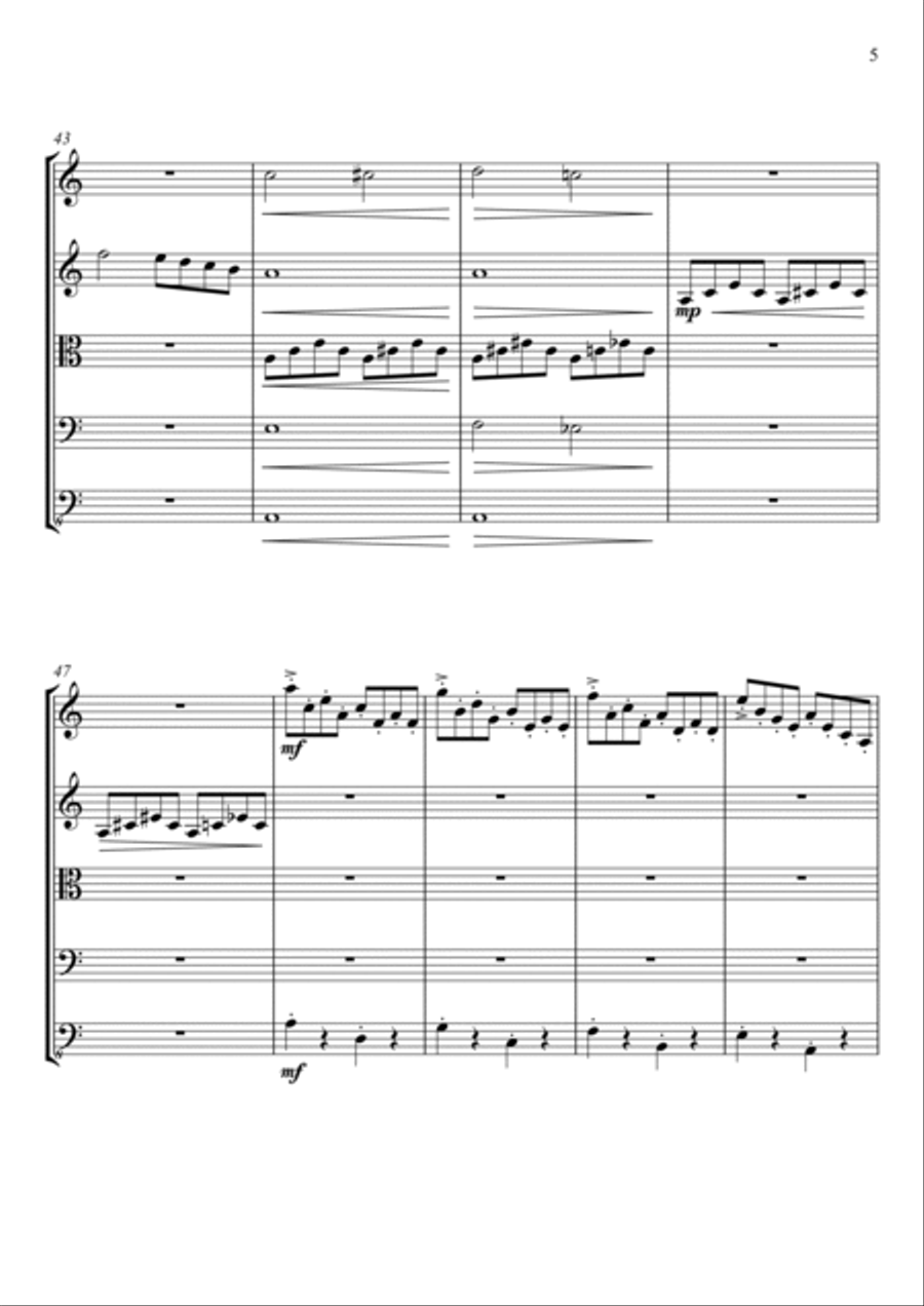 Quinteto de Cordas No.1 Quinteto de Cordas No.1 String Quartet scores gallery preview page 5