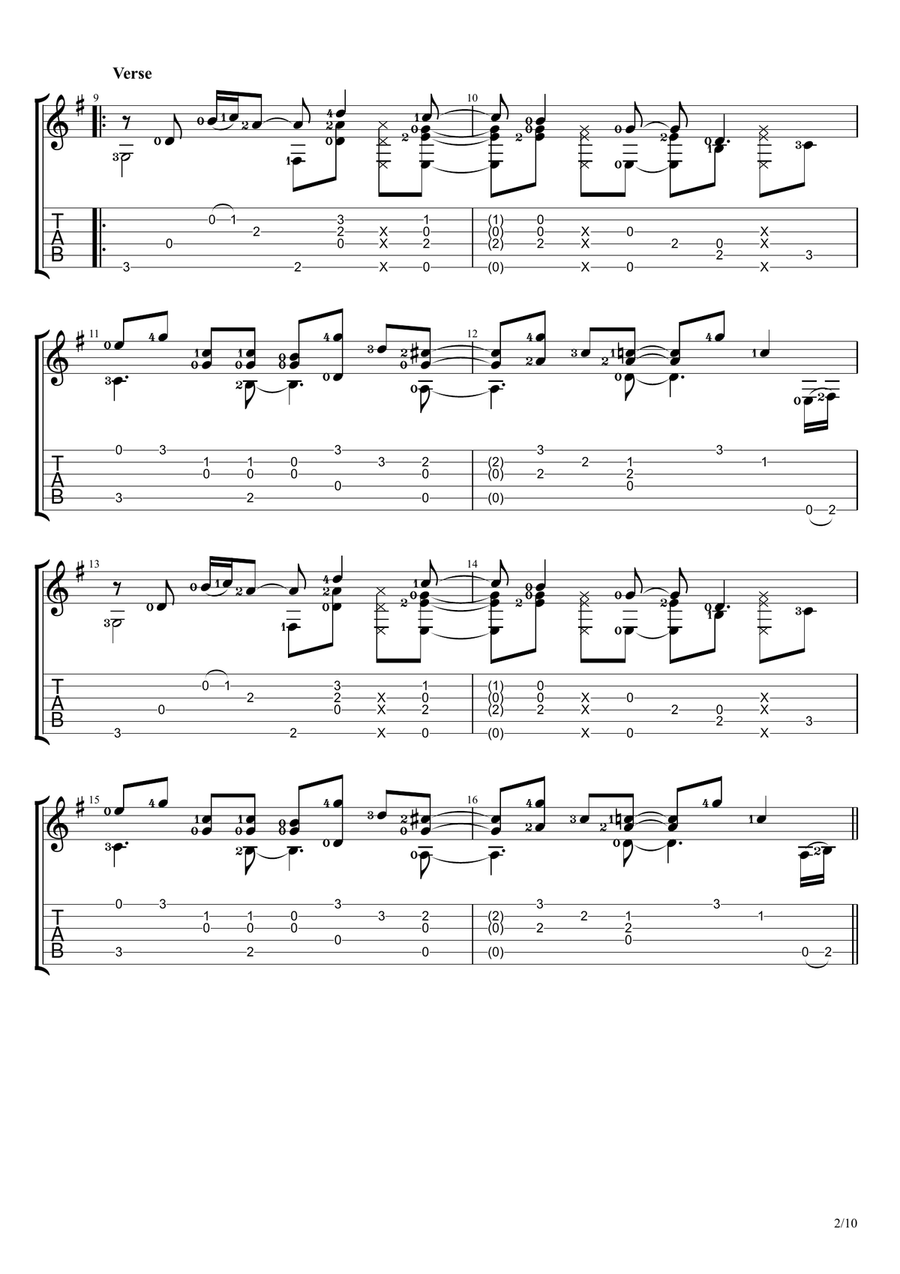 Karena Kutahu Engkau Begitu (kkeb) Guitar Ensemble scores gallery preview page 2