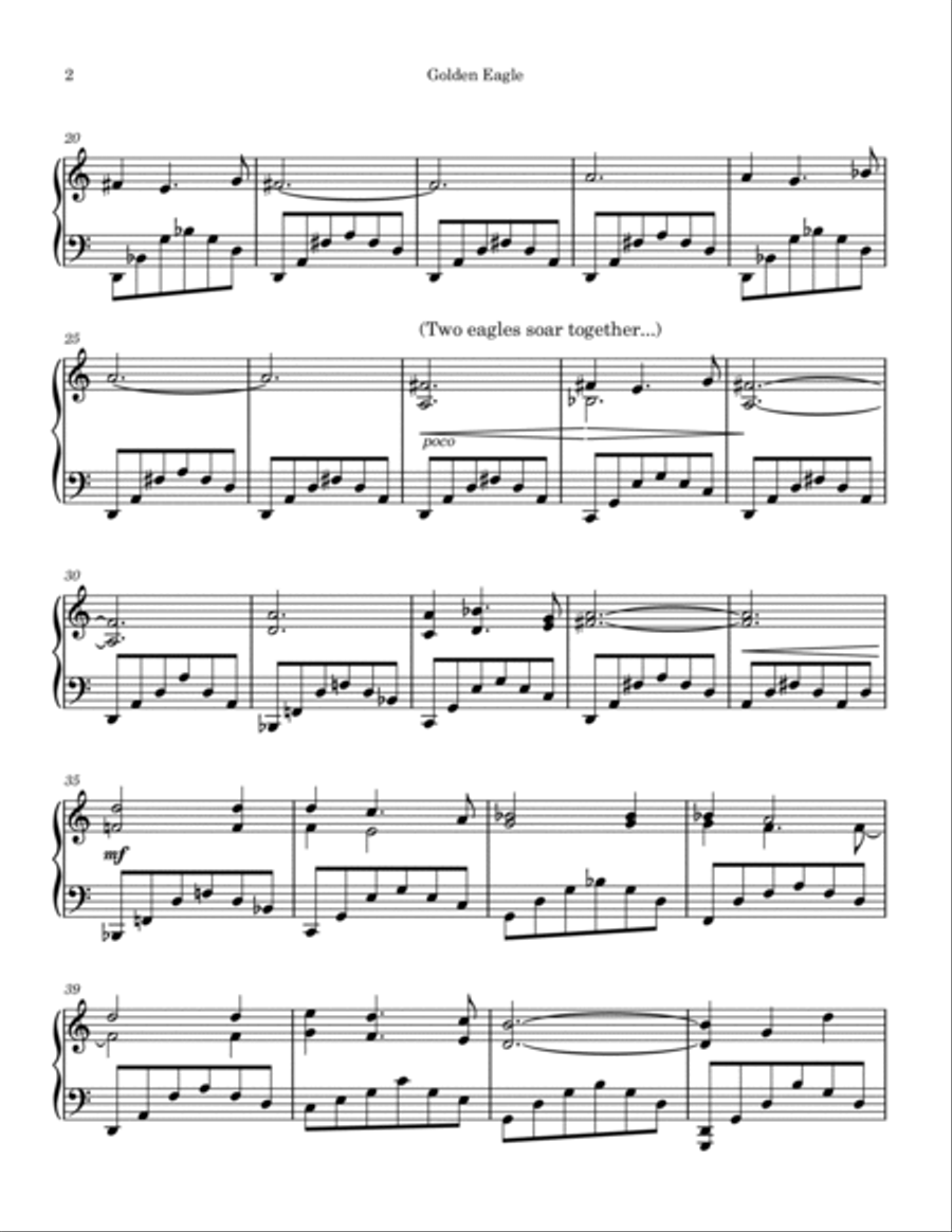 Golden Eagle Golden Eagle Piano Solo scores gallery preview page 2