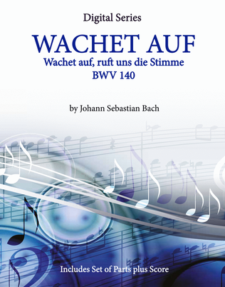 Book cover for Wachet Auf (Sleepers Wake) from Cantata 140 for String Quartet or Wind Quartet or Mixed Quartet