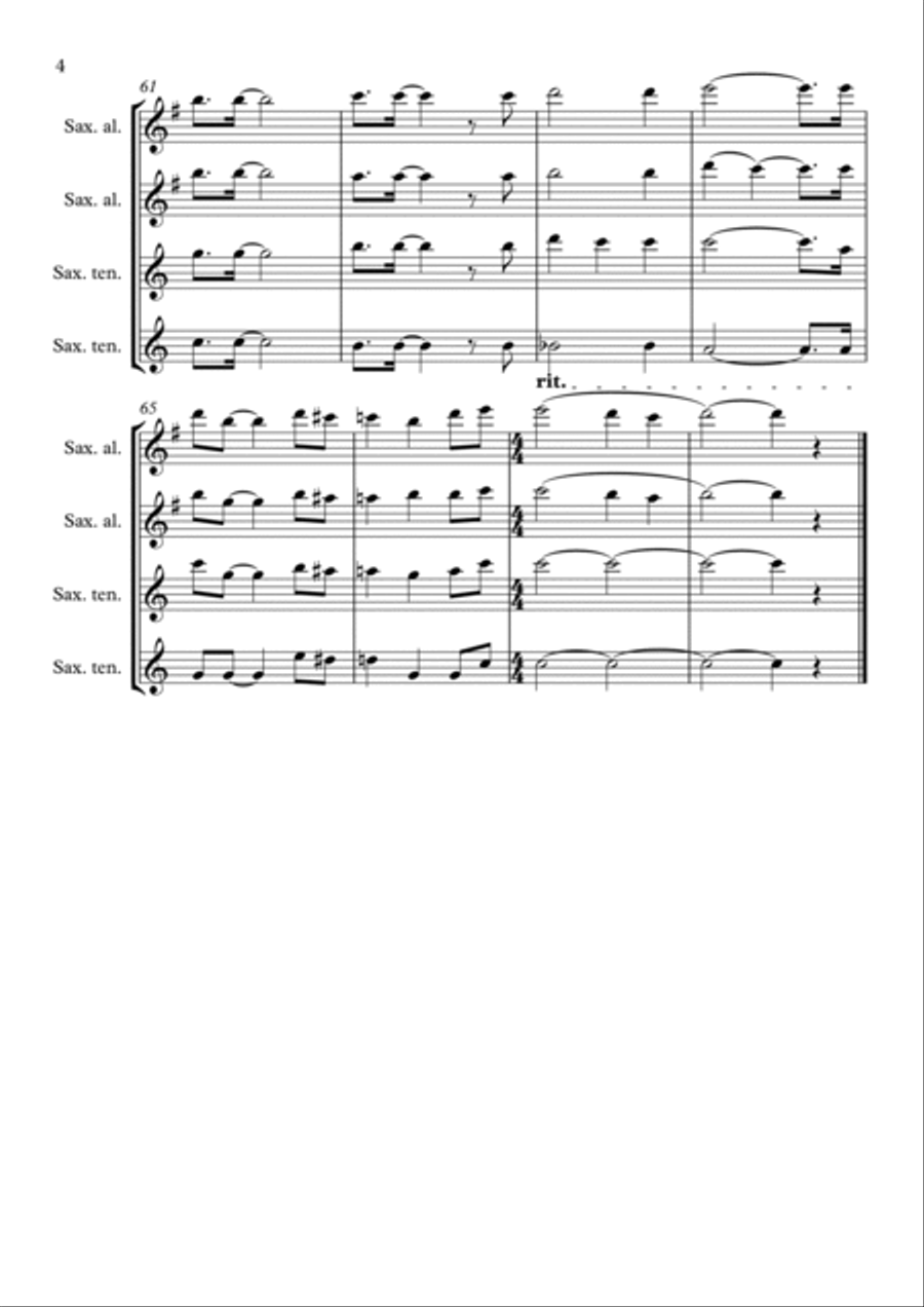 He Touched Me Woodwind Quartet scores gallery preview page 4