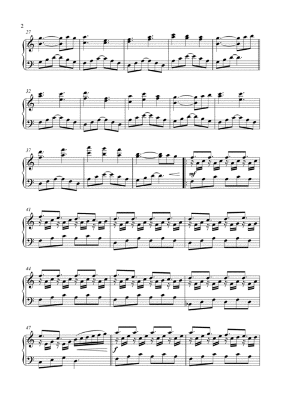 Sara's Song Sara's Song Piano Solo scores gallery preview page 2