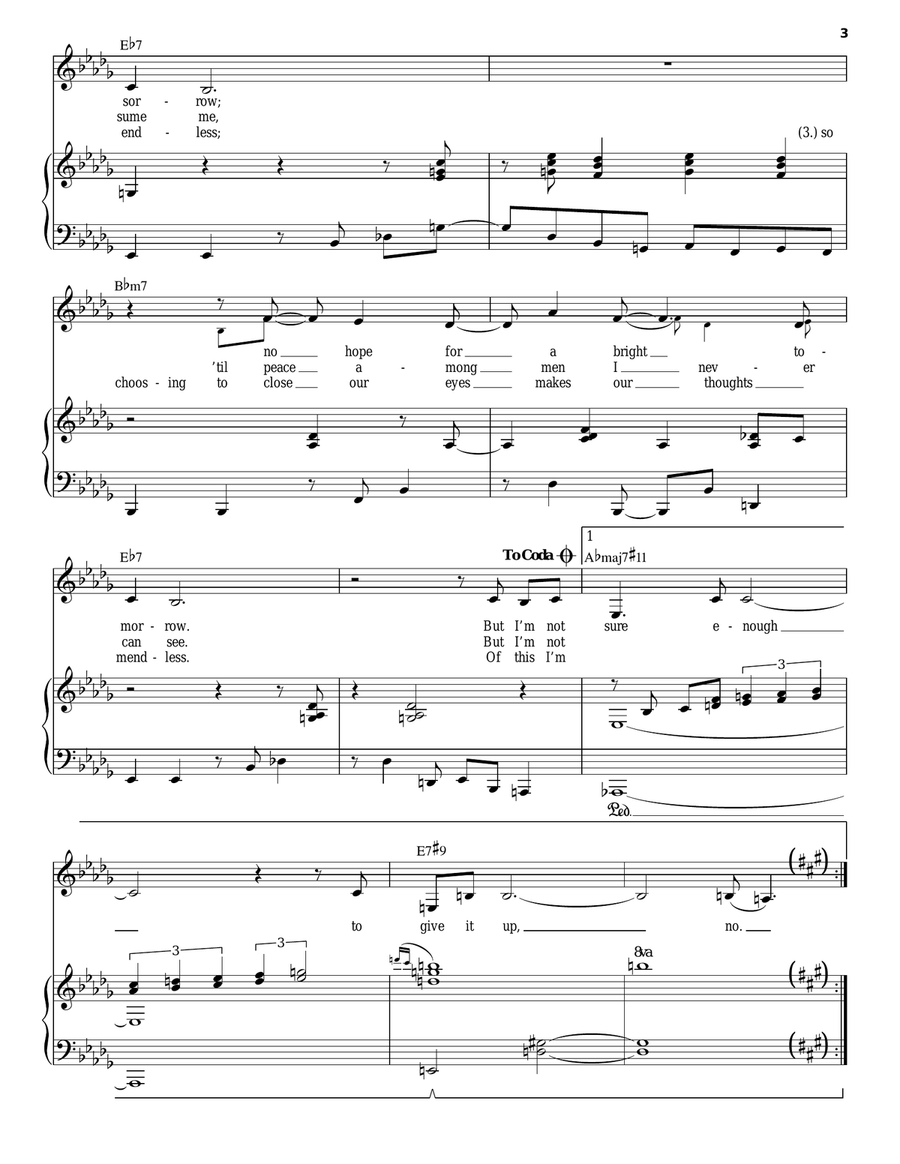 Espera Piano, Vocal scores gallery preview page 3
