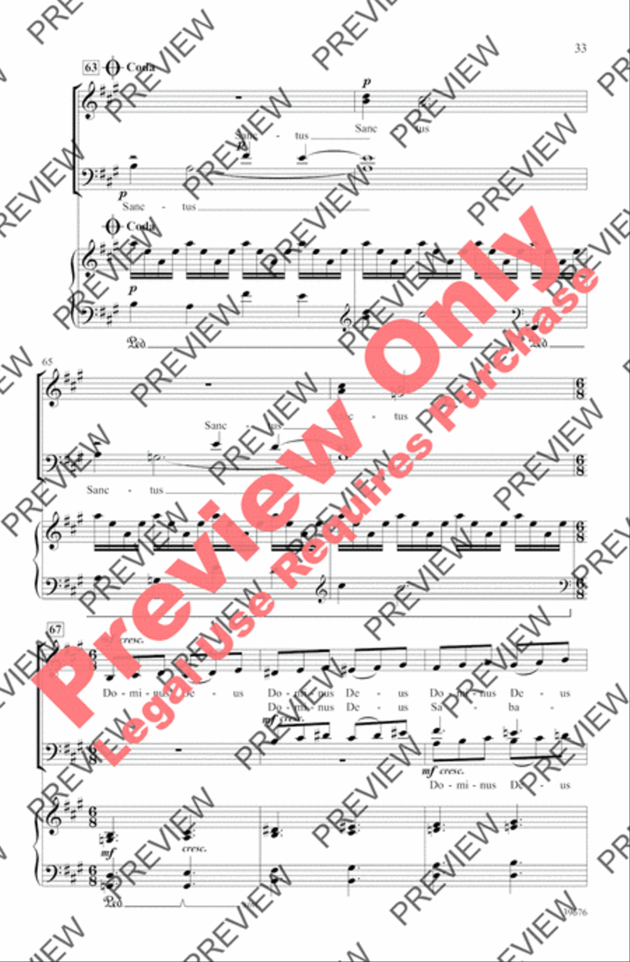 Missa Festiva Missa Festiva 4-Part scores gallery preview page 36